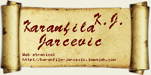 Karanfila Jarčević vizit kartica